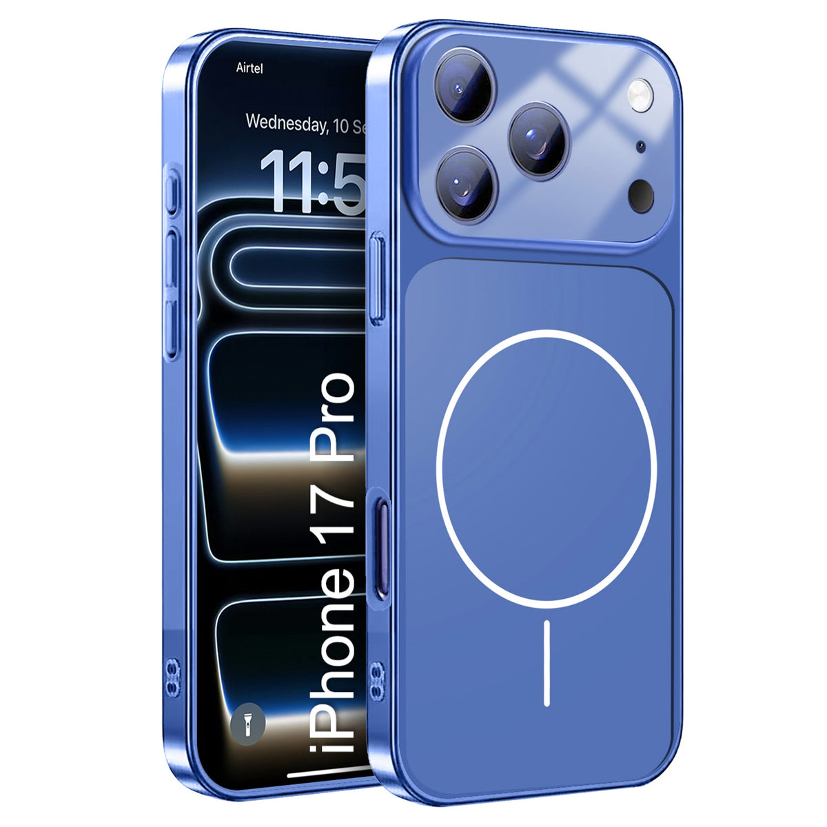 LuxuryKase Converter Case | Premium Protective MagSafe Cover | iPhone 17 Pro & 18 Pro Series Style Design | in Built Camera Guard | Wireless Charging Compatible For iPhone Series