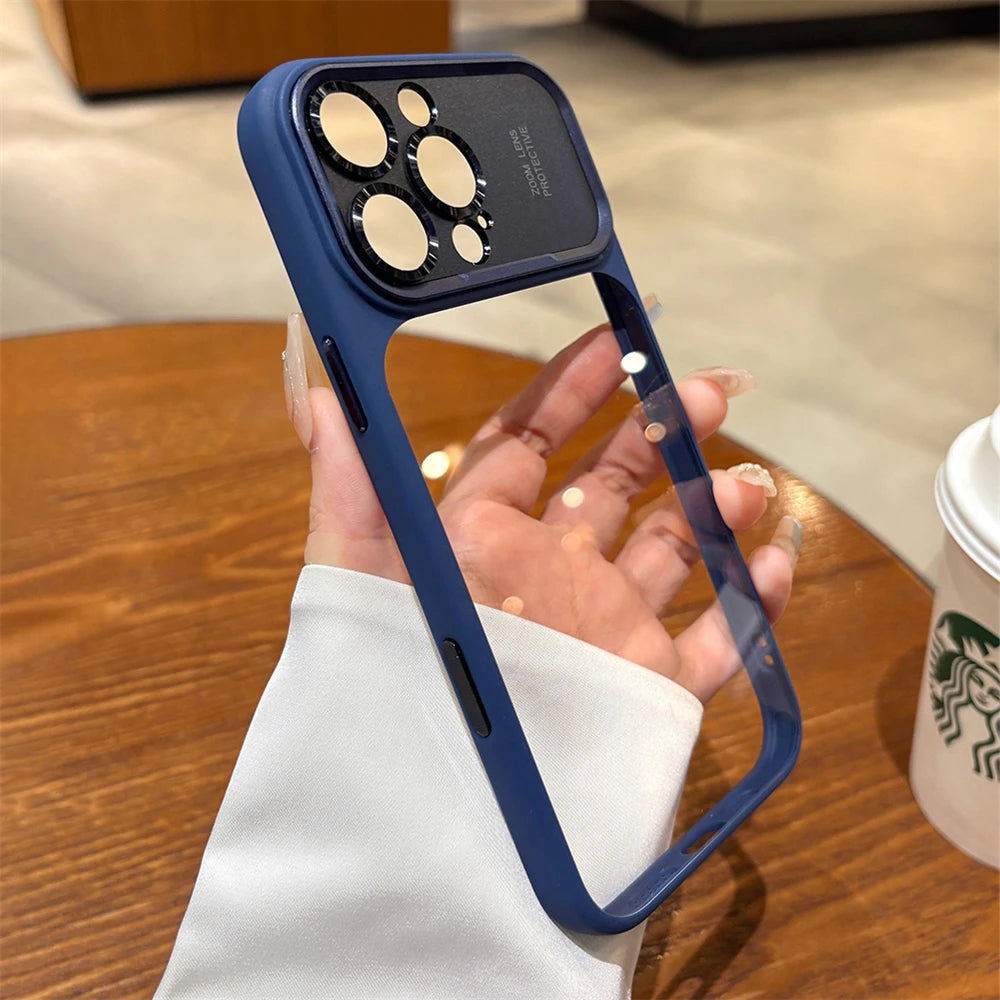 LuxuryKase Crystal Clear Shockproof Protective Case | Enhanced Camera Lens Guard | Slim Design | Anti-Yellow | Hard Bumper Back Cover For iPhone