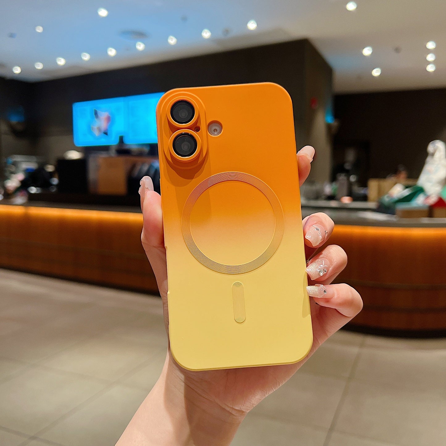 LuxuryKase Gradient Compatible Case for iPhone 16 | Soft Silicone Shockproof Cover with Camera Protection | Slim Lightweight Design | Smooth Touch & Durable
