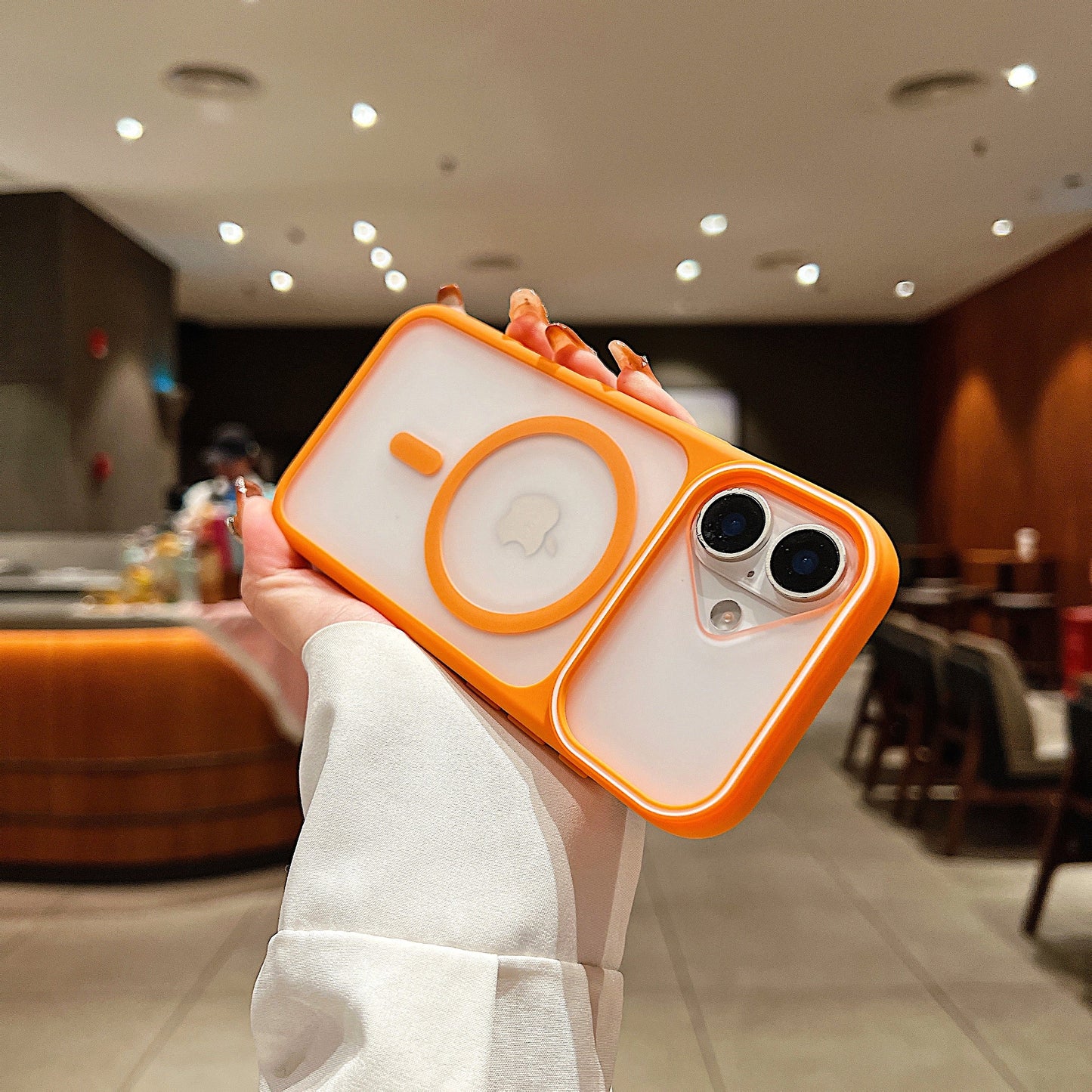 LuxuryKase Frosted Clear Mag-Safe Case | Translucent Matte Back | Soft TPU Bumper + Hard PC Back | Raised Camera Protection | Wireless Charging Compatible For iPhone & Samsung Series