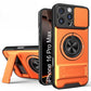 LuxuryKase Magnetic Armour Case | MagSafe Compatible | Sliding Camera Cover | 360° Finger Ring Holder | Built-In Bracket Stand | Hard PC Back & Soft TPU Bumper For iPhone & Samsung Series