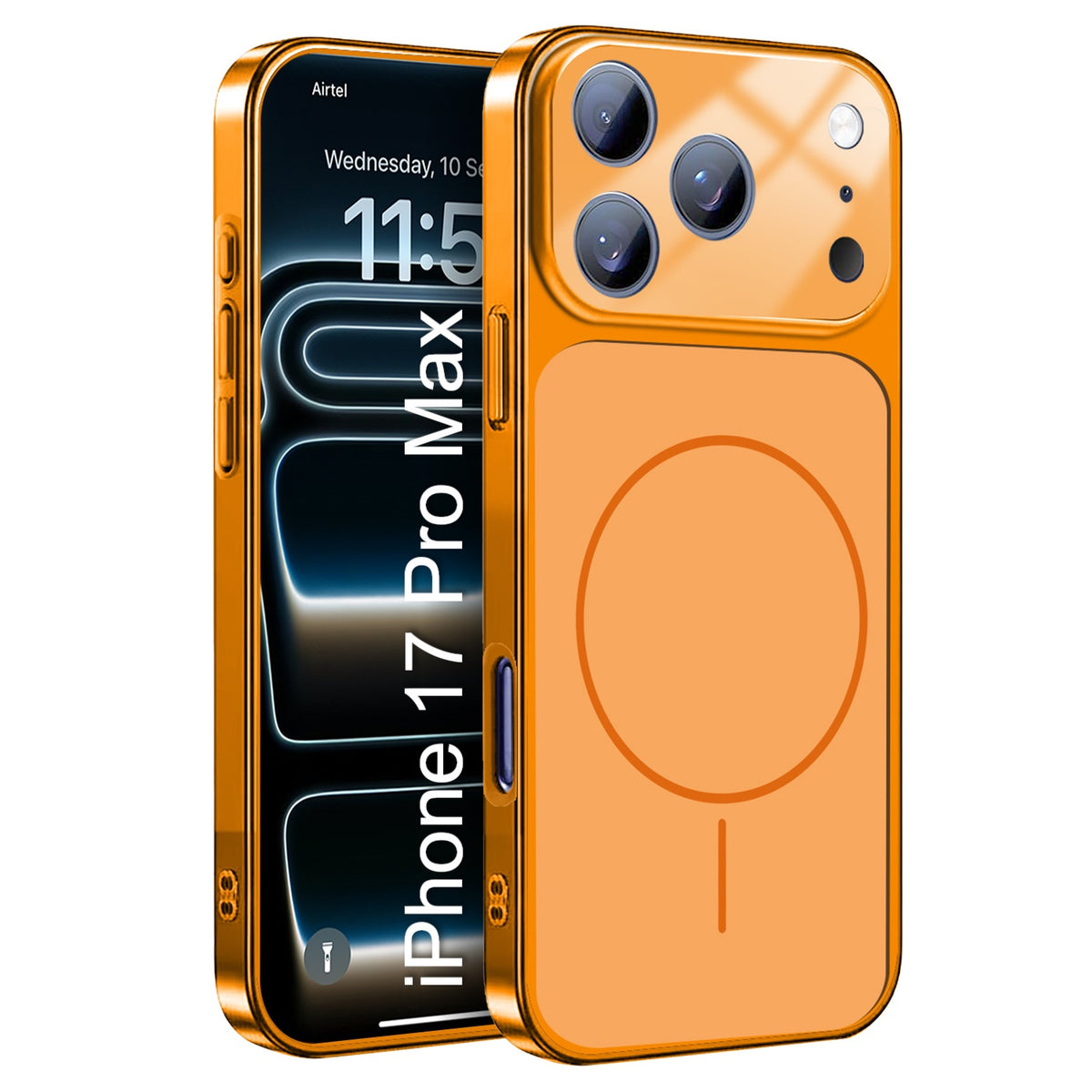LuxuryKase Converter Case | Premium Protective MagSafe Cover | iPhone 17 Pro & 18 Pro Series Style Design | in Built Camera Guard | Wireless Charging Compatible For iPhone Series