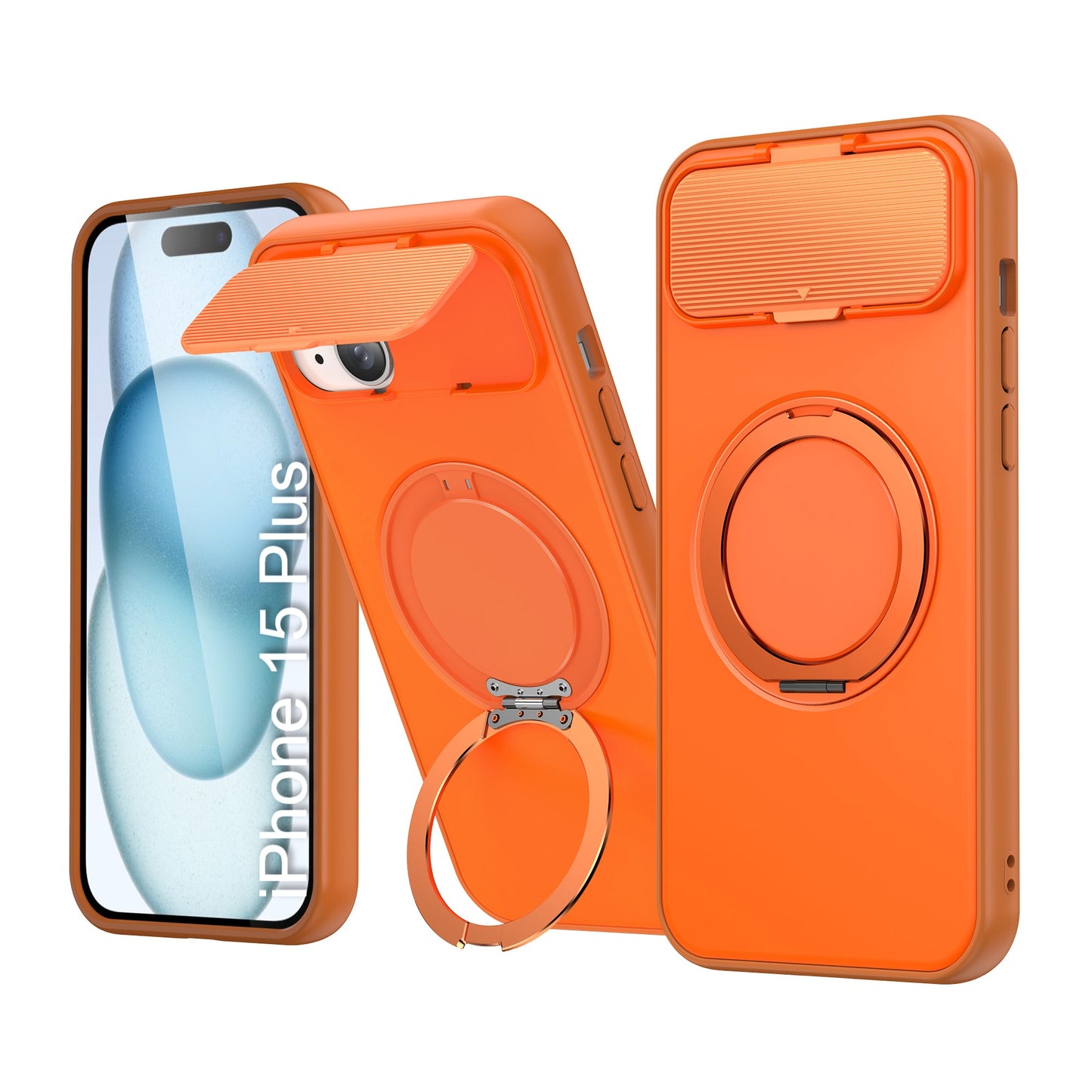 LuxuryKase Tough Armour Magnetic Case | 360° Rotating Ring Stand | Flip Camera Protection Cover | Raised Edges | Drop Protection | MagSafe Compatible For iPhone & Samsung Series