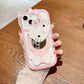LuxuryKase LK163 Cute Kitty 3D Mirror Case Cover For iPhone