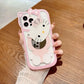 LuxuryKase LK163 Cute Kitty 3D Mirror Case Cover For iPhone
