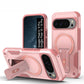 US LITE Back Cover with Portable Kickstand | Mag-Safe Compatible Magnetic Case | Shockproof Military Grade Protection | Rugged Armor Design Phone Cover For iPhone & Samsung