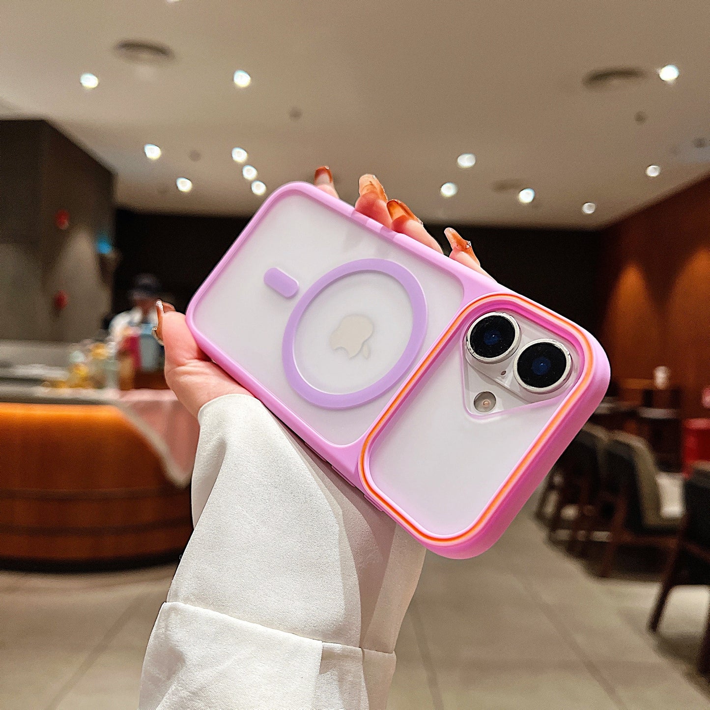 LuxuryKase Frosted Clear Mag-Safe Case | Translucent Matte Back | Soft TPU Bumper + Hard PC Back | Raised Camera Protection | Wireless Charging Compatible For iPhone & Samsung Series