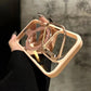 LuxuryKase LK176 Metal Camera Ring Kickstand Stand Transparent Mag-Safe Case Cover For iPhone