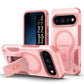 US LITE Back Cover with Portable Kickstand | Mag-Safe Compatible Magnetic Case | Shockproof Military Grade Protection | Rugged Armor Design Phone Cover For iPhone & Samsung