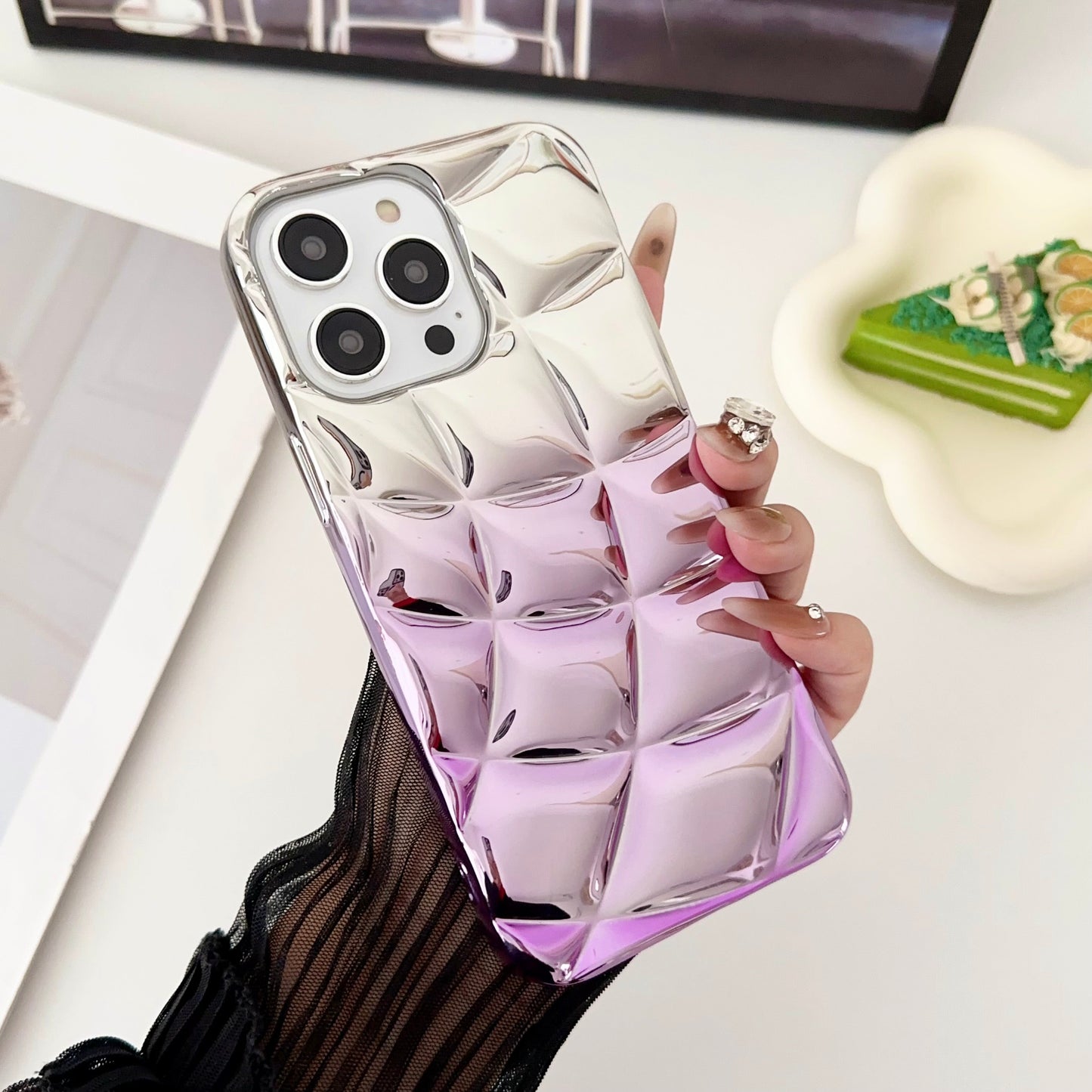 LuxuryKase LK146 Electroplated Cushion Gradient Case For iPhone