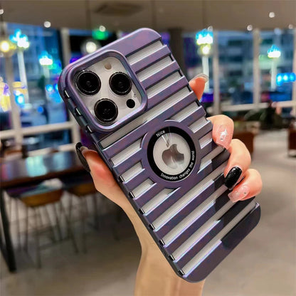 LuxuryKase LK165 Logo Hole Mag-Safe Heat Dissipation Breathable Hard Case Cover For iPhone