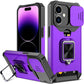 LuxuryKase LK177 Camera Slide Protection Card Holder Heavy Protective Ring Magnetic Kickstand Armor Case Cover For iPhone