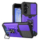 LuxuryKase Shockproof Armor Case | Slide Camera Cover | Hidden Card Slot | Rotating Ring Kickstand | Magnetic Car Mount Support | Military Grade Protection For iPhone & Samsung