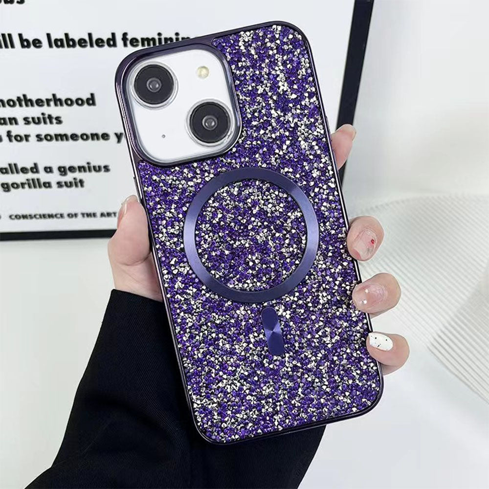 LuxuryKase LK133 Shining Star Flash Diamond Magnetic Mag-Safe Case for iPhone