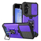 LuxuryKase Shockproof Armor Case | Slide Camera Cover | Hidden Card Slot | Rotating Ring Kickstand | Magnetic Car Mount Support | Military Grade Protection For iPhone & Samsung
