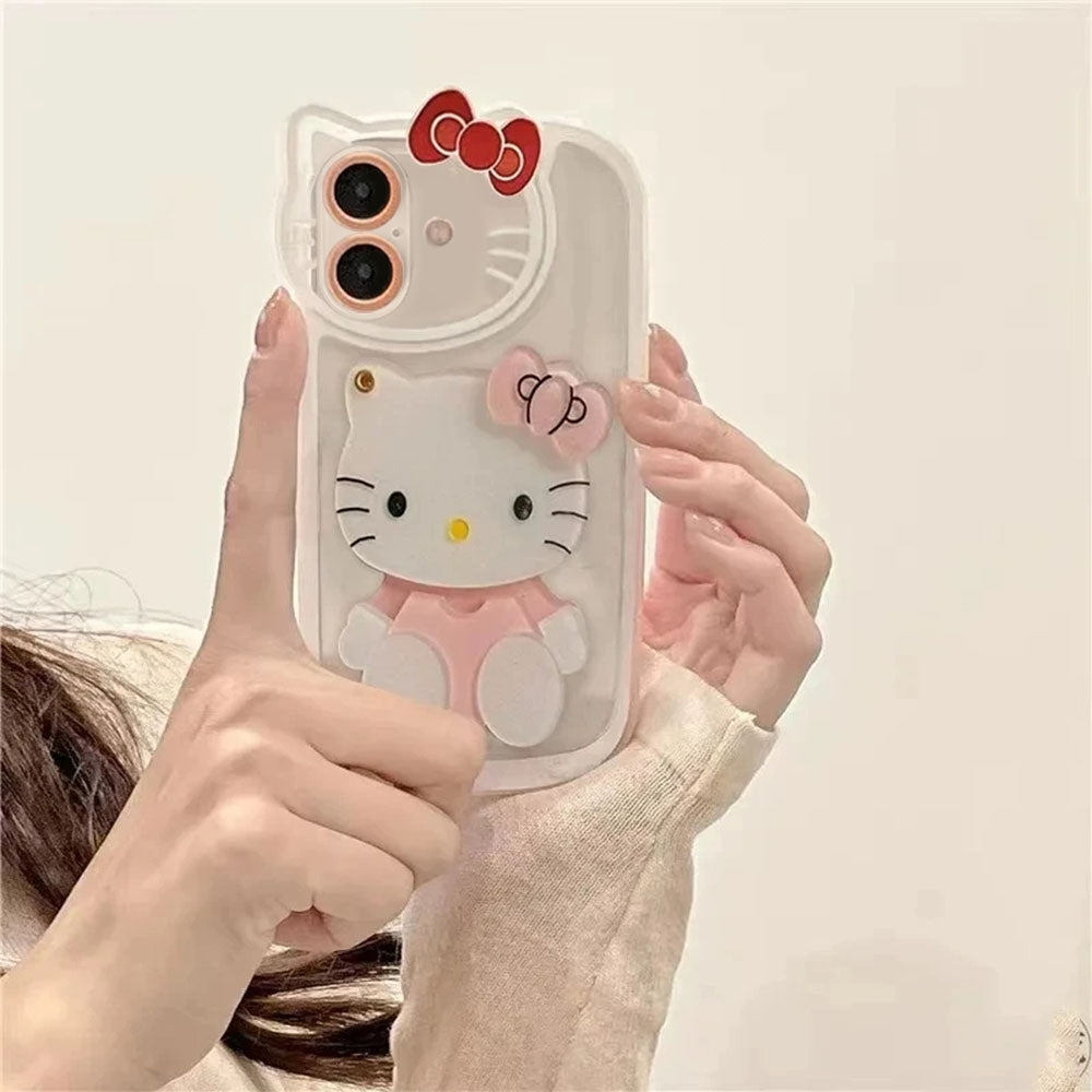 LuxuryKase LK163 Cute Kitty 3D Mirror Case Cover For iPhone