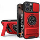 LuxuryKase Magnetic Armour Case | MagSafe Compatible | Sliding Camera Cover | 360° Finger Ring Holder | Built-In Bracket Stand | Hard PC Back & Soft TPU Bumper For iPhone & Samsung Series