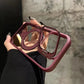 LuxuryKase LK176 Metal Camera Ring Kickstand Stand Transparent Mag-Safe Case Cover For iPhone