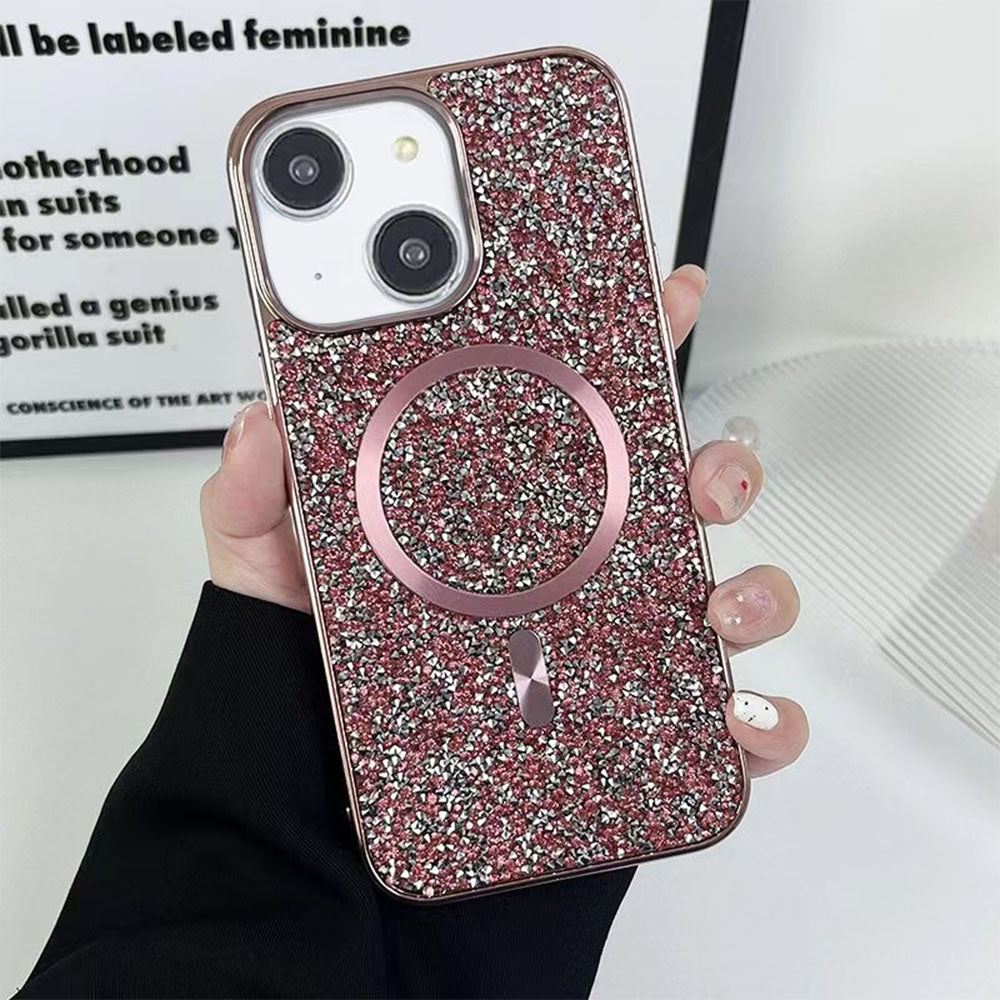 LuxuryKase LK133 Shining Star Flash Diamond Magnetic Mag-Safe Case for iPhone