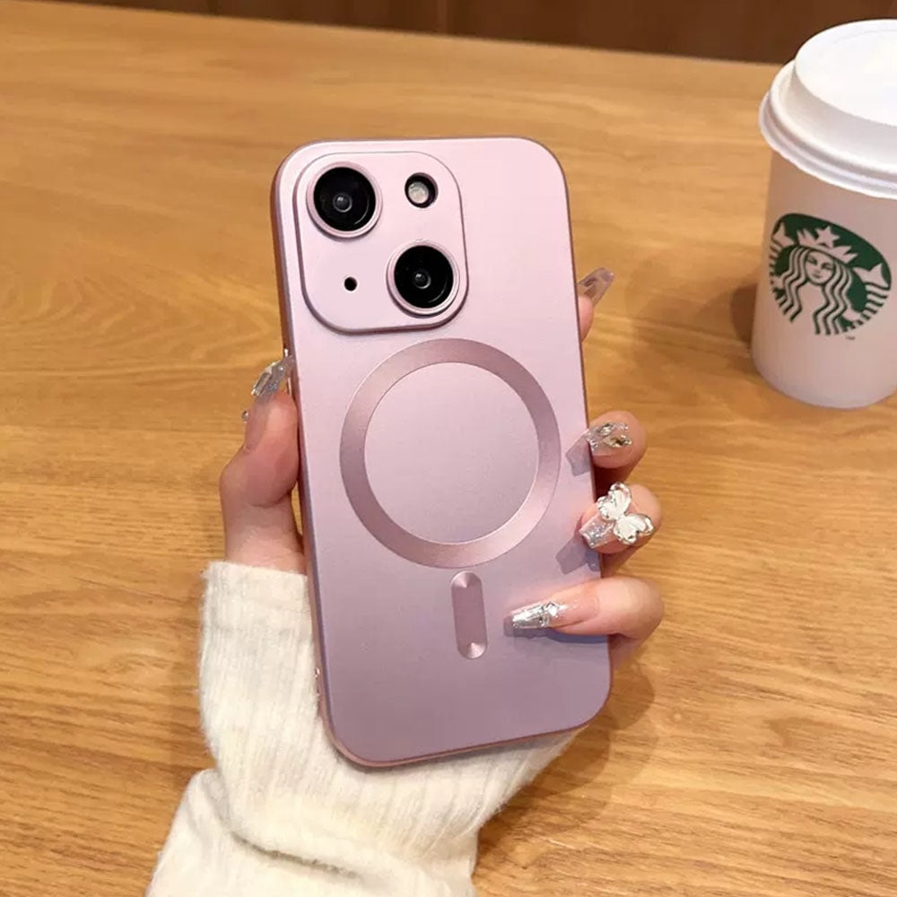 LuxuryKase Premium Mag-Safe Case | Shockproof & Anti-Scratch Cover | Soft Silicone with Wireless Charging | Camera Lens Guard For iPhone & Samsung Series