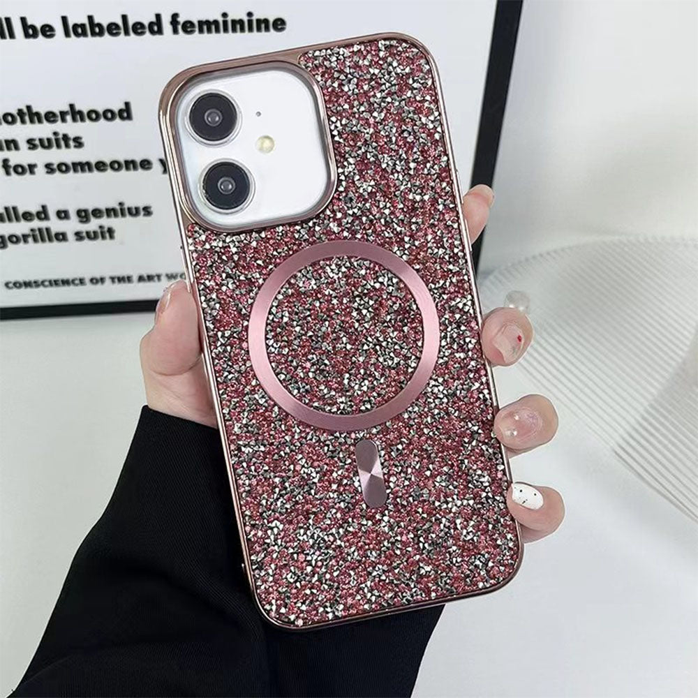 LuxuryKase LK133 Shining Star Flash Diamond Magnetic Mag-Safe Case for iPhone