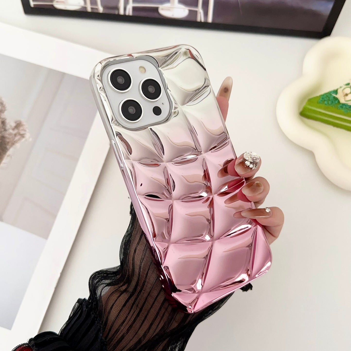 LuxuryKase LK146 Electroplated Cushion Gradient Case For iPhone
