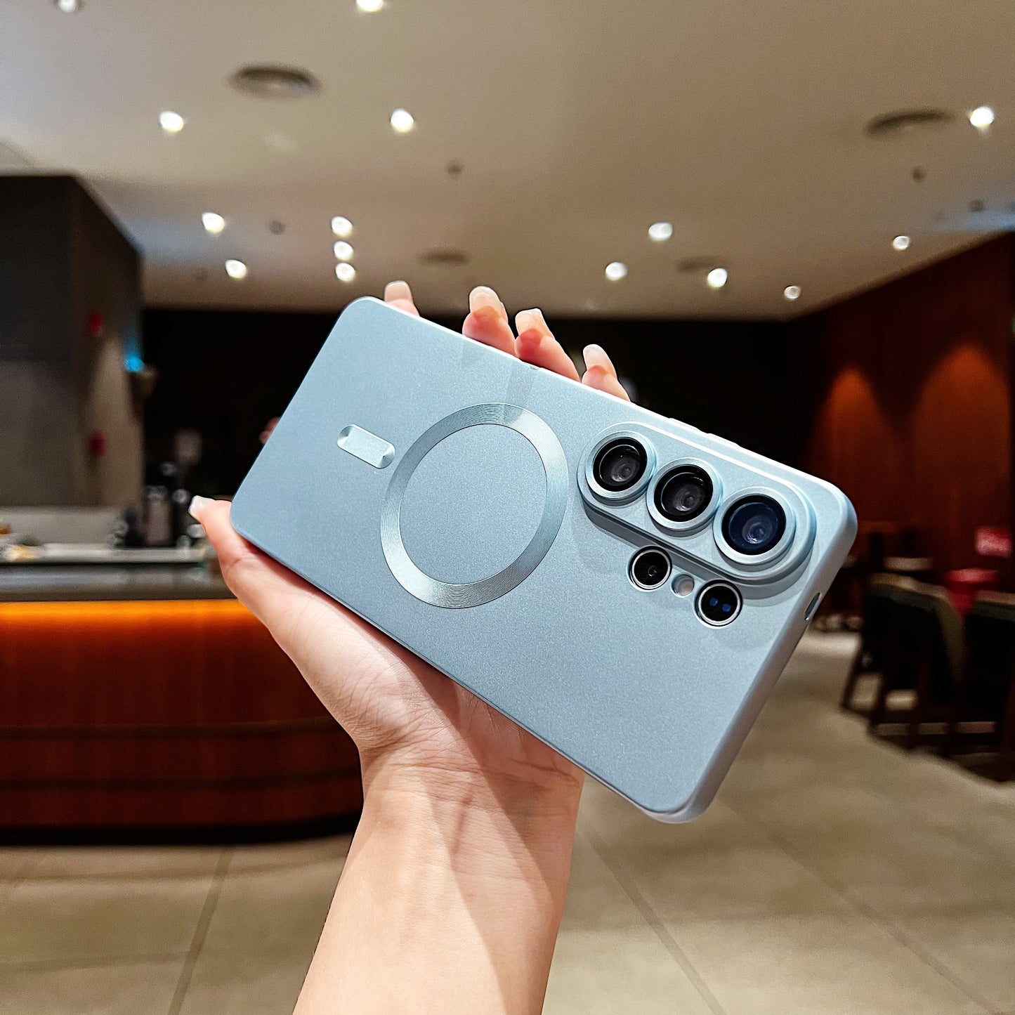 LuxuryKase Premium Mag-Safe Case | Shockproof & Anti-Scratch Cover | Soft Silicone with Wireless Charging | Camera Lens Guard For iPhone & Samsung Series