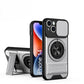 LuxuryKase Magnetic Armour Case | MagSafe Compatible | Sliding Camera Cover | 360° Finger Ring Holder | Built-In Bracket Stand | Hard PC Back & Soft TPU Bumper For iPhone & Samsung Series