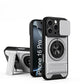 LuxuryKase Magnetic Armour Case | MagSafe Compatible | Sliding Camera Cover | 360° Finger Ring Holder | Built-In Bracket Stand | Hard PC Back & Soft TPU Bumper For iPhone & Samsung Series