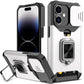 LuxuryKase LK177 Camera Slide Protection Card Holder Heavy Protective Ring Magnetic Kickstand Armor Case Cover For iPhone
