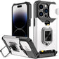 LuxuryKase LK177 Camera Slide Protection Card Holder Heavy Protective Ring Magnetic Kickstand Armor Case Cover For iPhone