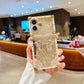 LuxuryKase Premium Shockproof Designer Case | Bling Butterfly Mirror Finish | Metallic Corners & Elegant Studded Frame | Stylish Protective Cover For iPhone & Samsung Series