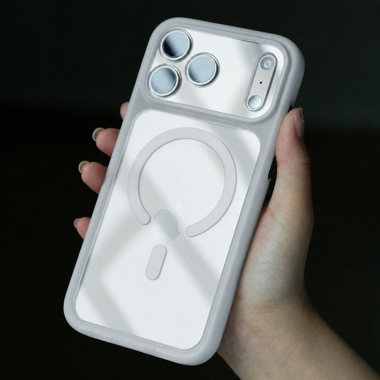 LuxuryKase Ultra-Hybrid MagSafe Clear Case | Crystal Transparent Back | Soft TPU Bumper & Hard PC Back | 360° Slim Shockproof Protection | Metallic Finish Buttons For iPhone 17 & 17 Pro Series