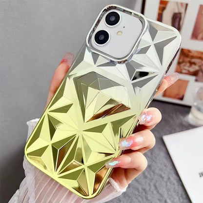 LuxuryKase LK136 Anti Yellowing Electroplated Diamond Gradient Pattern Case For iPhone
