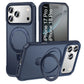 LuxuryKase Shockproof Back Cover with 90° Rotating Ring Kickstand | Mag-Safe Compatible | Rugged Armor Protection Case For iPhone & Samsung Series