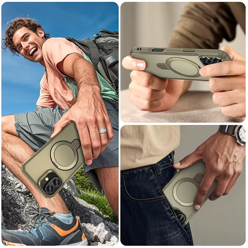 Luxury Metal Bracket Phone Case with Kickstand