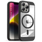US LITE Shockproof Mag-Safe Transparent Clear Hard Back Cover Case with Soft Edge | Camera Protection & Wireless Charging Support for iPhone Series