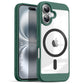 US LITE Shockproof Mag-Safe Transparent Clear Hard Back Cover Case with Soft Edge | Camera Protection & Wireless Charging Support for iPhone Series