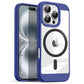 US LITE Shockproof Mag-Safe Transparent Clear Hard Back Cover Case with Soft Edge | Camera Protection & Wireless Charging Support for iPhone Series