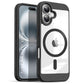 US LITE Shockproof Mag-Safe Transparent Clear Hard Back Cover Case with Soft Edge | Camera Protection & Wireless Charging Support for iPhone Series