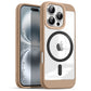 US LITE Shockproof Mag-Safe Transparent Clear Hard Back Cover Case with Soft Edge | Camera Protection & Wireless Charging Support for iPhone Series