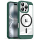 US LITE Shockproof Mag-Safe Transparent Clear Hard Back Cover Case with Soft Edge | Camera Protection & Wireless Charging Support for iPhone Series