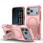 US LITE Back Cover with Portable Kickstand | Mag-Safe Compatible Magnetic Case | Shockproof Military Grade Protection | Rugged Armor Design Phone Cover For iPhone & Samsung