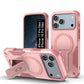 US LITE Back Cover with Portable Kickstand | Mag-Safe Compatible Magnetic Case | Shockproof Military Grade Protection | Rugged Armor Design Phone Cover For iPhone & Samsung