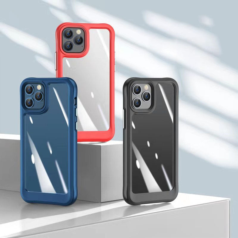 LuxuryKase Acrylic Transparent Shock Proof Armor Case For Iphone
