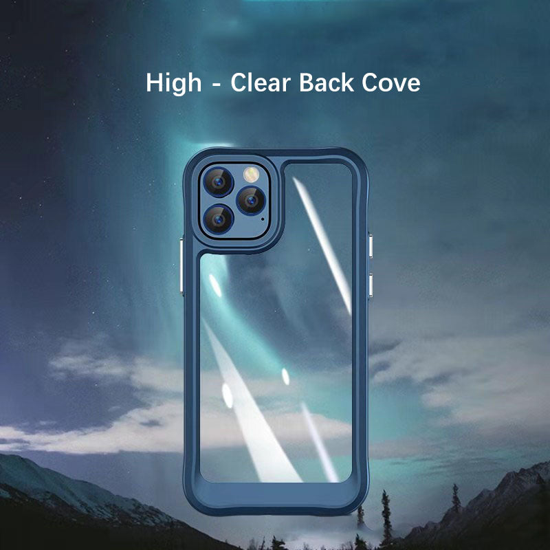 LuxuryKase Acrylic Transparent Shock Proof Armor Case For Iphone