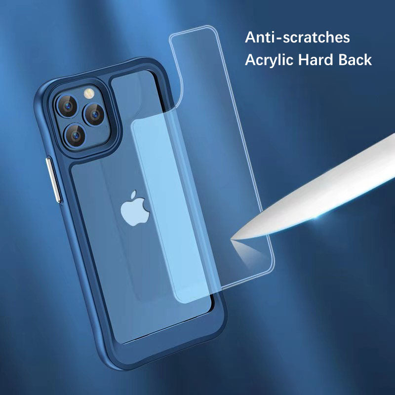 LuxuryKase Acrylic Transparent Shock Proof Armor Case For Iphone