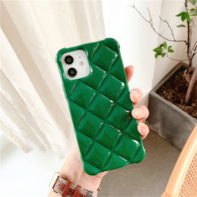 Us Lite Luxury Diamond Texture Soft Jelly Candy Silicone Case for iPhone 11 12 13 Mini Pro Max