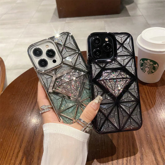 LuxuryKase LK069 Flash Diamond Plating Frame Case Cover for iPhone