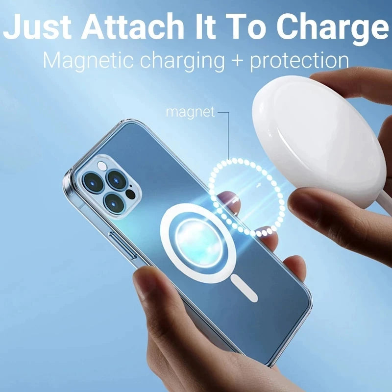 LuxuryKase Original Acrylic Magsafe Magnetic Wireless Charging Case For iPhone
